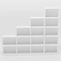 Etajeră Smartex Box Set 600 200.8 x 240 x 31 cm/ PAL/ White photo 3