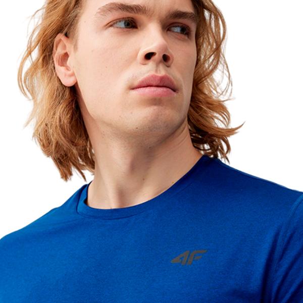 Tricou pentru bărbați 4F 4Fss23tftsm260 15% lyocell/ Blue photo 5