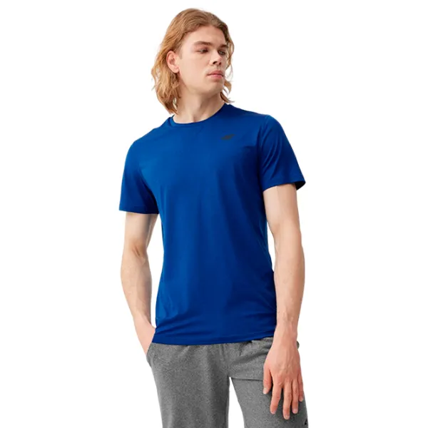 Tricou pentru bărbați 4F 4Fss23tftsm260 15% lyocell/ Blue photo 3