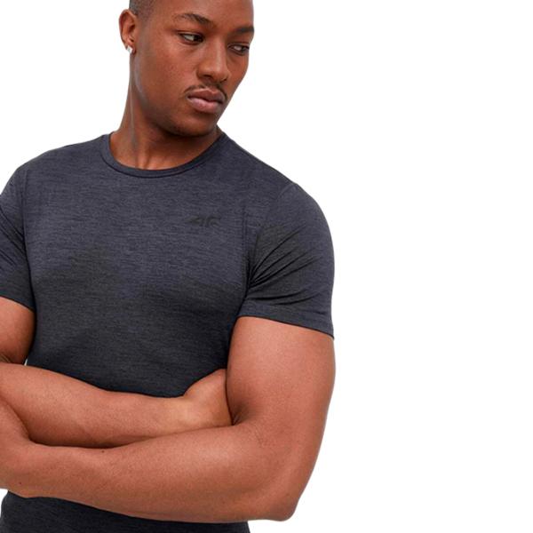 Tricou pentru bărbați 4F 4Fss23tftsm260 15% lyocell/ Gray photo 5