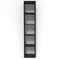 Etajeră Smartex Box 415 200.8 x 41.5 x 31 cm/ PAL/ Black photo 2