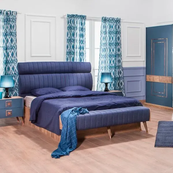 Pat pentru copii Moda Life Blueline 160 x 200 cm/ PAL/ Wood photo 1 Pat pentru copii Moda Life Blueline 160 x 200 cm/ PAL/ Wood photo 1