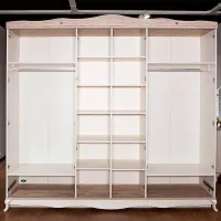 Dulap pentru haine Modalife Grand 240 x 60 x 223 / PAL / Alb photo 2