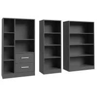 Стеллаж Fortuna Metro 119.1 x 181.6 x 29.6см cm/ ЛДСП/ Серый