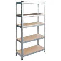 Стеллаж FunFit 3264 180 x 90 x 40см cm/ МДФ/ Серый