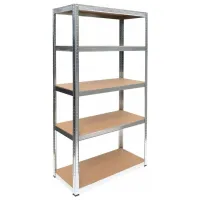 Etajeră TopEshop G9040 180 x 90 x 40 cm/ MDF/ Silver