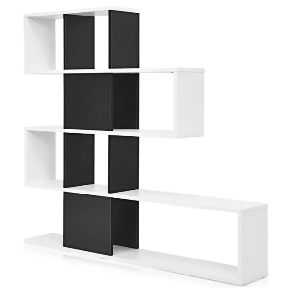 Etajeră Costway CB10293DW 109 x 120 x 19.5 cm/ PAL/ White photo 1 Etajeră Costway CB10293DW 109 x 120 x 19.5 cm/ PAL/ White photo 1