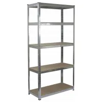 Стеллаж GardenLine GWI0878 180 x 90 x 40см cm/ МДФ/ Silver