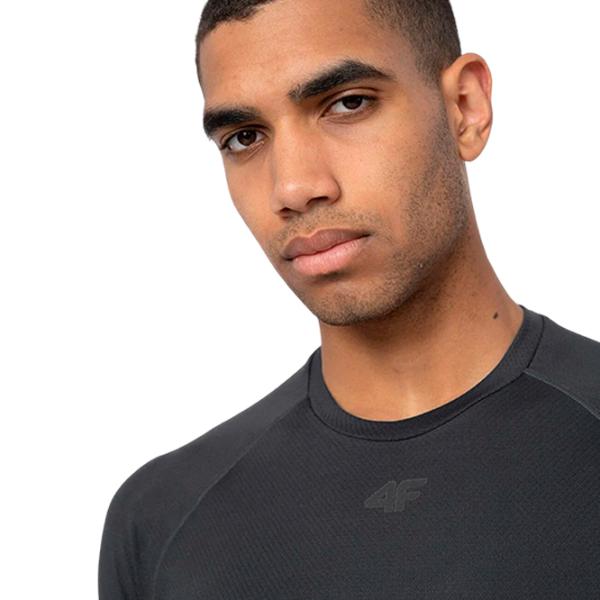 Tricou pentru bărbați 4F 4Fss23tftsm171 90% poliester/ Gray photo 4