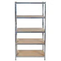 Etajeră Malatec 23766 220 x 100 x 45 cm/ MDF/ Silver