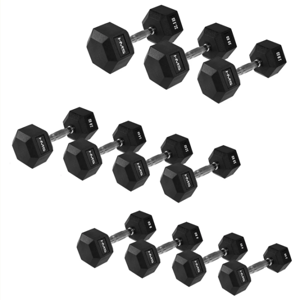 Ganteră HMS HEX PRO 24 kg/ Cantitatea în set - 2 photo 5