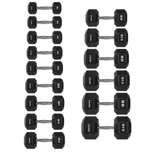 Ganteră HMS HEX PRO 24 kg/ Cantitatea în set - 2 photo 6