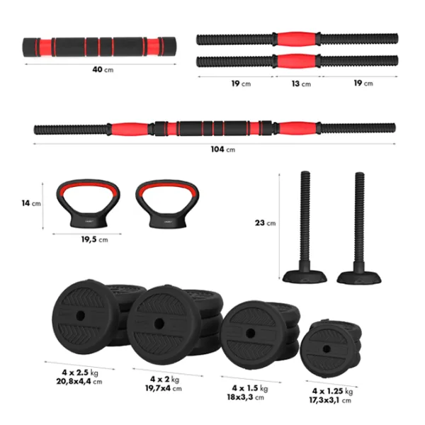Ganteră HMS SGX130 PRO 30 kg/ Cantitatea în set - 6 photo 4 Ganteră HMS SGX130 PRO 30 kg/ Cantitatea în set - 6 photo 4
