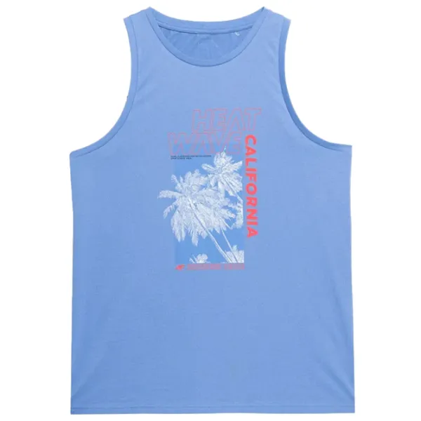 Майка для мужчин 4F 4Fss23ttshm354 M/ Blue photo 1 Майка для мужчин 4F 4Fss23ttshm354 M/ Blue photo 1