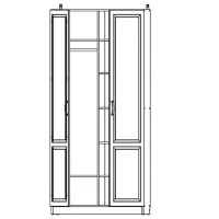 Dulap pentru haine ML-Mobila Liverpool №30 100 x 54.2 x 220.6 / PAL / Ivory photo 3