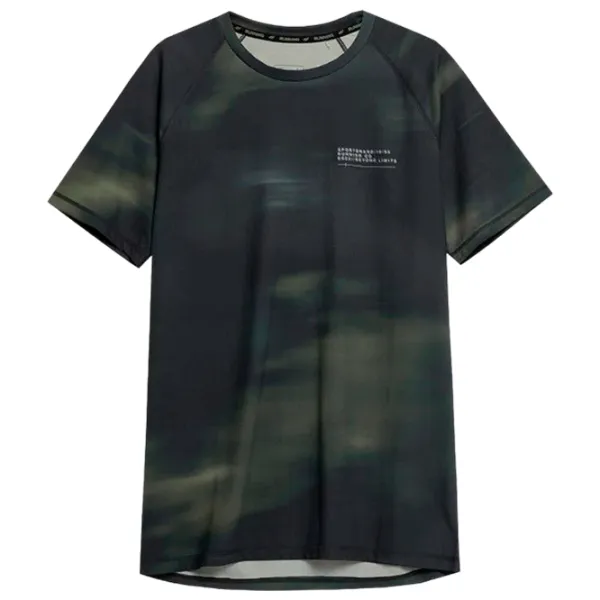 Tricou pentru bărbați 4F 4Fss23tftsm169 87% poliester/ Black photo 1