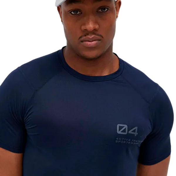 Футболка для мужчин 4F 4Fss23tftsm163 12% эластан/ Тёмно-синий photo 4