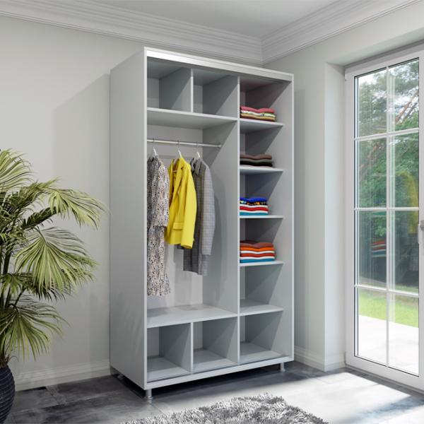 Шкаф Arta Mobilei Armadio 121 x 60см x 230 / ЛДСП / Серый photo 2