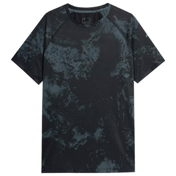 Tricou pentru bărbați 4F 4Fss23tftsm160 12% elastan/ Black photo 1