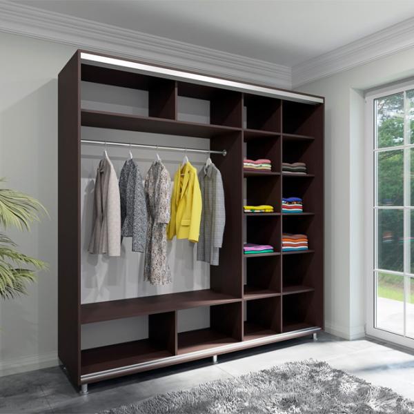 Шкаф Arta Mobilei Armadio 222 x 60см x 230 / ЛДСП / Венге photo 2
