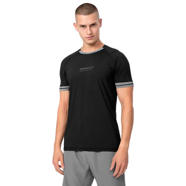 Tricou pentru bărbați 4F 4Fss23tftsm159 88% Poliamidă/ Black photo 2