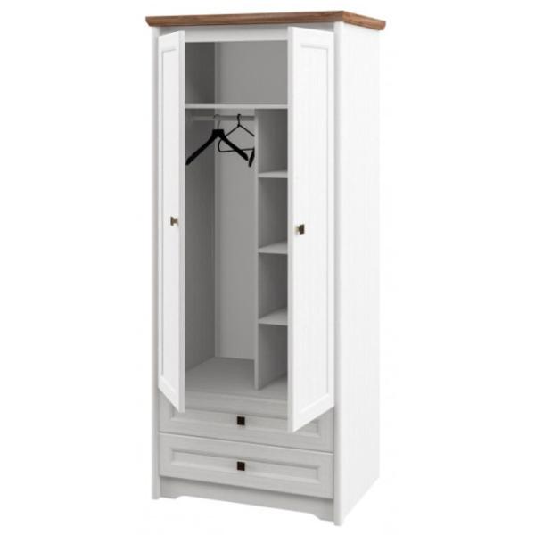 Dulap Neman Tivoli 89 x 63 x 208 / PAL / Alb Structurat photo 2