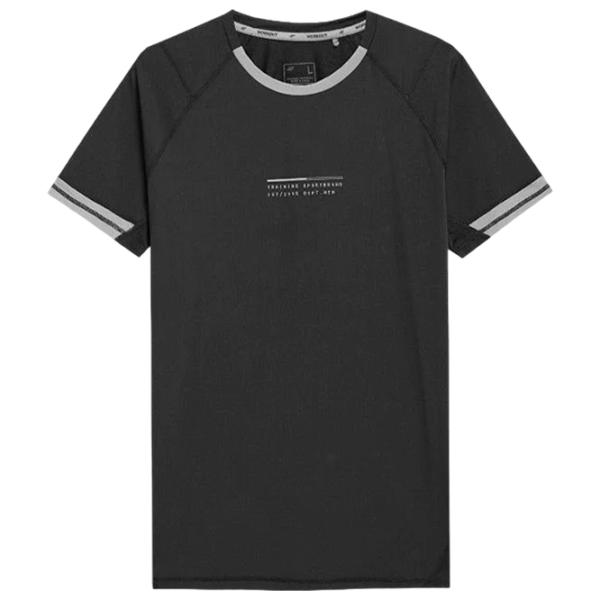 Tricou pentru bărbați 4F 4Fss23tftsm159 88% Poliamidă/ Black photo 1