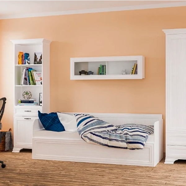 Pat pentru copii ML-Mobila MH-132-29 90 x 200 cm/ PAL/ White photo 2 Pat pentru copii ML-Mobila MH-132-29 90 x 200 cm/ PAL/ White photo 2