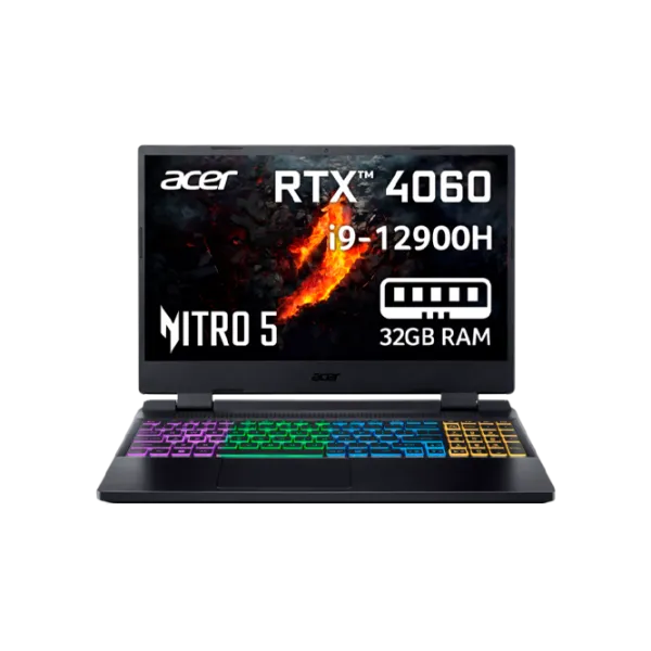 Acer Nitro 5 AN515-58 Core i9 12900H/ 32 GB/ 1 TB/ GeForce RTX 4060/ Black photo 1 Acer Nitro 5 AN515-58 Core i9 12900H/ 32 GB/ 1 TB/ GeForce RTX 4060/ Black photo 1