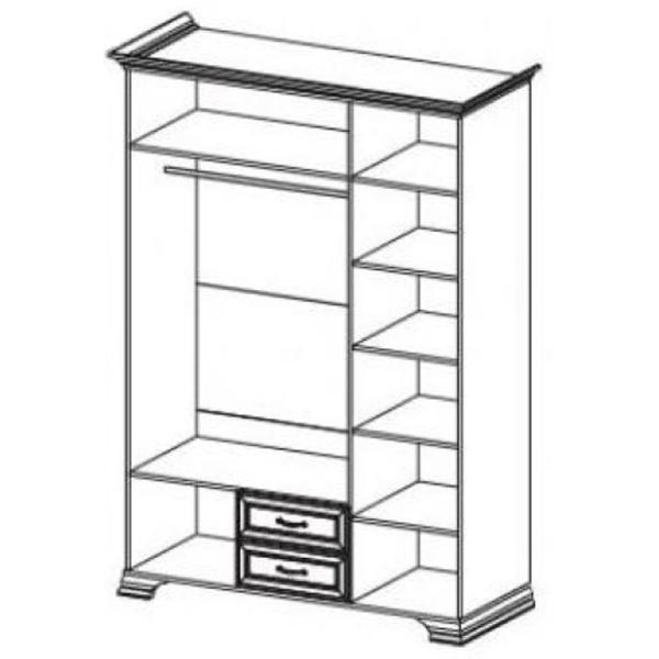 Dulap Neman Tivoli 155 x 63 x 220 / PAL / Alb Structurat photo 2 Dulap Neman Tivoli 155 x 63 x 220 / PAL / Alb Structurat photo 2