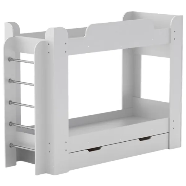 Pat pentru copii KompaniT Twics 70 x 190 cm/ PAL/ White photo 1 Pat pentru copii KompaniT Twics 70 x 190 cm/ PAL/ White photo 1