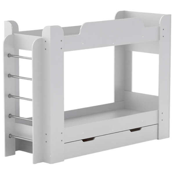 Pat pentru copii KompaniT Twics 70 x 190 cm/ PAL/ White photo 1 Pat pentru copii KompaniT Twics 70 x 190 cm/ PAL/ White photo 1