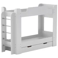 Pat pentru copii KompaniT Twics 70 x 190 cm/ PAL/ White