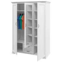 Dulap pentru haine Neman Yunona 159 x 65 x 220 / PAL / Alb Texturat photo 2
