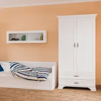 Dulap pentru haine Neman Yunona 159 x 65 x 220 / PAL / Alb Texturat photo 4