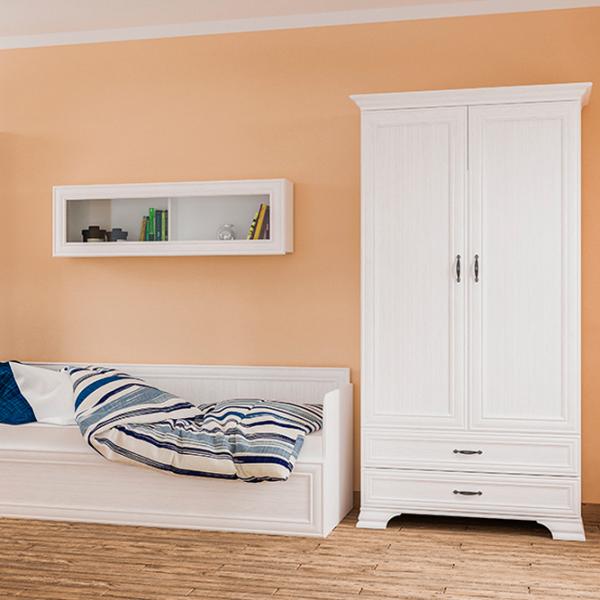 Dulap pentru haine Neman Yunona 110 x 65 x 211 / PAL / Alb Texturat photo 3