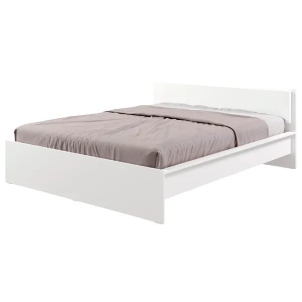 Кровать ML-Mobila Mira 160 x 200 см/ ЛДСП/ White photo 1 Кровать ML-Mobila Mira 160 x 200 см/ ЛДСП/ White photo 1