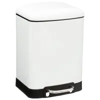 Coș de gunoi 5Five Ariane 6 l/ Metal/ White