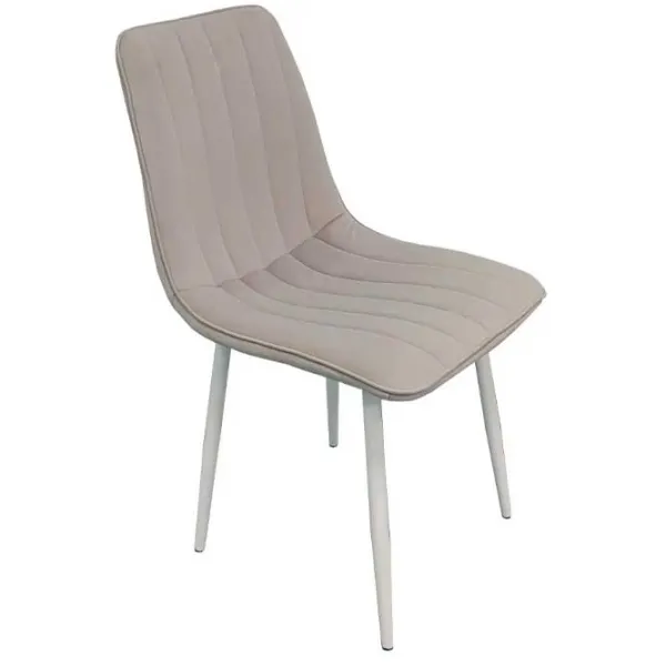 Scaun de bucătărie Evelin XR-154 Wh Velur/ Light Gray photo 1