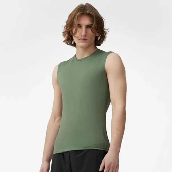 Maiou pentru bărbați 4F 4Fss23tftsm170 XL/ Khaki photo 3