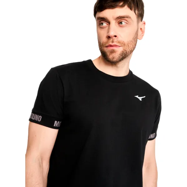 Tricou pentru bărbați Mizuno k2ga2501 100% poliester/ Black photo 2