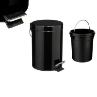 Мусорное ведро 5Five 50318 3 л/ Металл/ Black photo 2