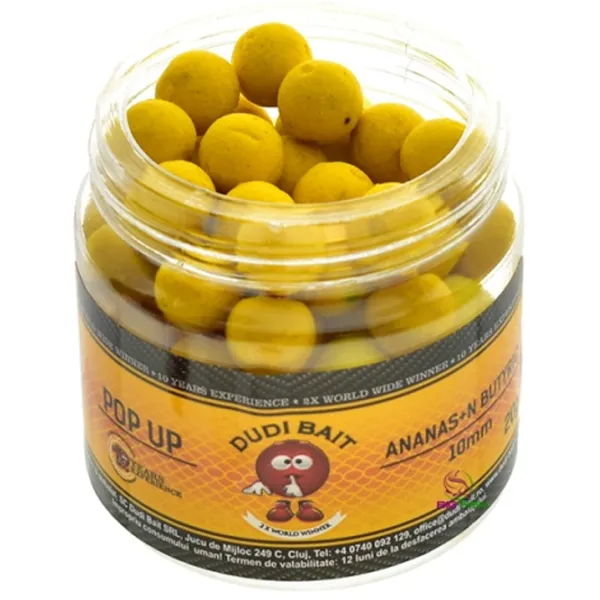 Слоеное тесто Dudi Bait Pop-up Pineapple+N-butyric Ананас/ 100 г/ 8 мм photo 1 Слоеное тесто Dudi Bait Pop-up Pineapple+N-butyric Ананас/ 100 г/ 8 мм photo 1