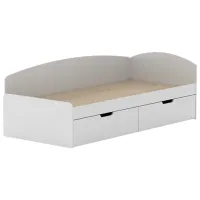 Детская кровать KompaniT 90+2 90 x 200 см/ ЛДСП/ White