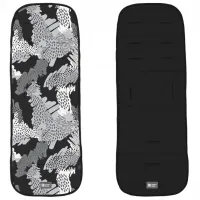 Salteluța pentru cărucior KikkaBoo 31108040126 Poliester, Poliester/ Frunze/ Black