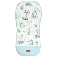 Salteluța pentru cărucior Sensillo Velvet Bumbac, poliester, Poliester/ Animale/ Blue