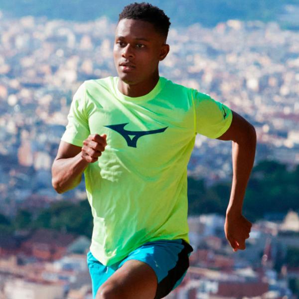 Tricou pentru bărbați Mizuno j2ga2056 100% poliester/ Light green photo 3