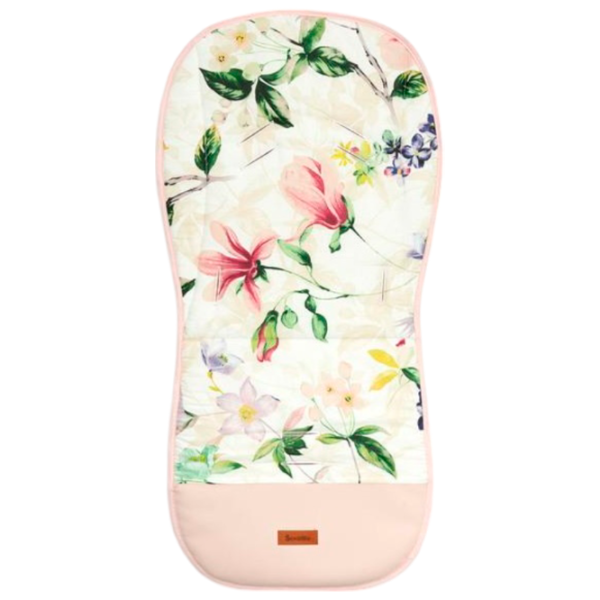 Salteluța pentru cărucior Sensillo Velvet Bumbac, poliester, Poliester/ Flori/ Pink photo 1