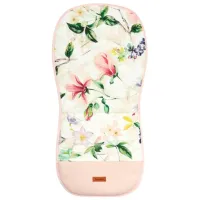 Salteluța pentru cărucior Sensillo Velvet Bumbac, poliester, Poliester/ Flori/ Pink