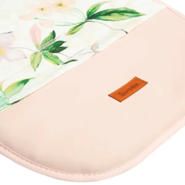 Salteluța pentru cărucior Sensillo Velvet Bumbac, poliester, Poliester/ Flori/ Pink photo 2